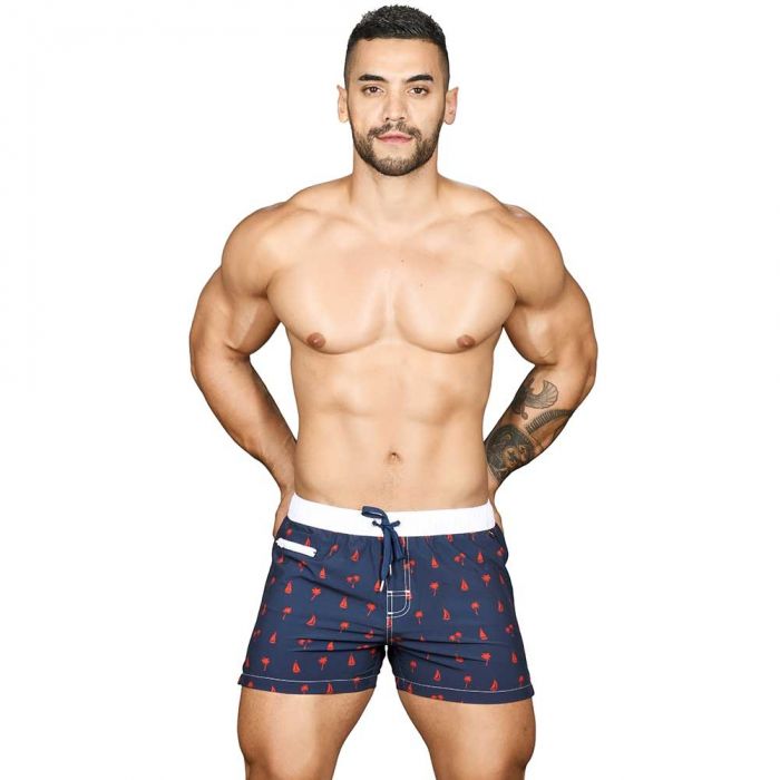 Andrew Christian Seven Seas Swim Shorts 7660 Navy Mens Swimwear | WEAR ...