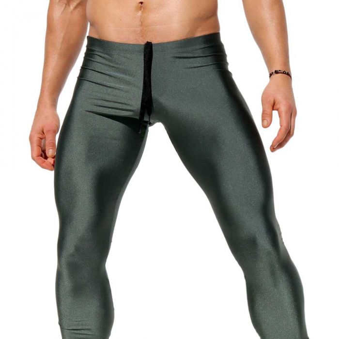 Rufskin Lunge Metallic Shine Nylon Sport Leggings Black Mens Underwear ...