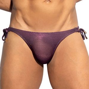 ES Collection Lurex Bikini Swim Brief 2315 Aubergine