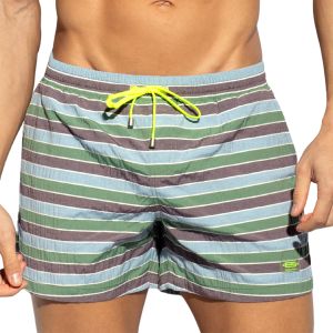 ES Collection Multi Stripes Swim Shorts 2505 Khaky
