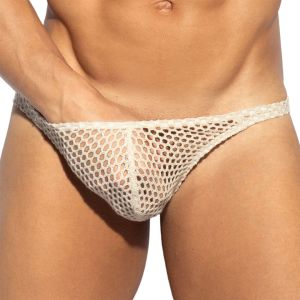 ES Collection Raw Crochet Bikini Brief 2519 Beige