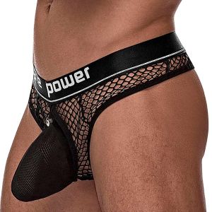 Male Power Cockpit C-Ring Thong 410-260 Black