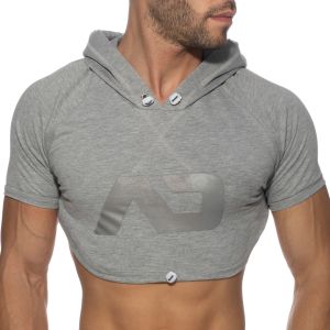ADDICTED Crop Hoody AD1000 Heather Grey