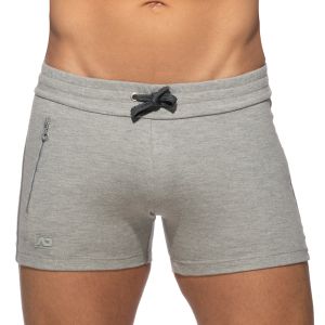Addicted Zip Pocket Sports Short AD1002 Heather Grey