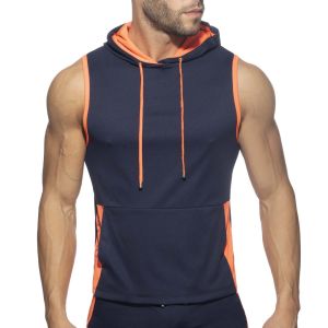 Addicted Sleeveless AD Hoody AD1063 Navy