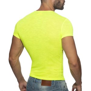 Addicted Thin Flame T-Shirt AD1109 Neon Yellow
