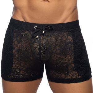 Addicted Flowery Lace Short AD1188 Black