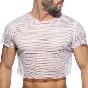 Addicted Mesh Crop Top AD1189 White