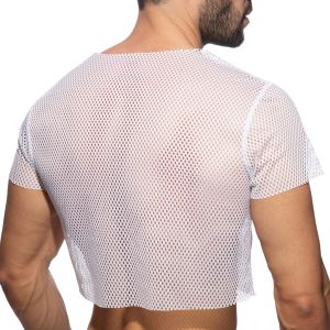 Addicted Mesh Crop Top AD1189 White
