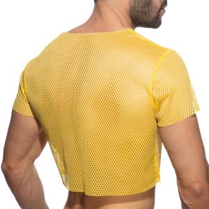 Addicted Mesh Crop Top AD1189 Yellow