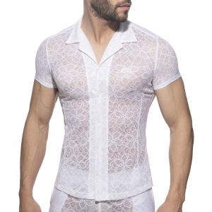 Addicted Flowery Lace Shirt AD1192 White