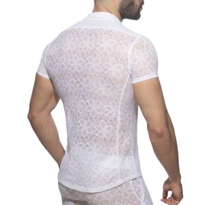 Addicted Flowery Lace Shirt AD1192 White