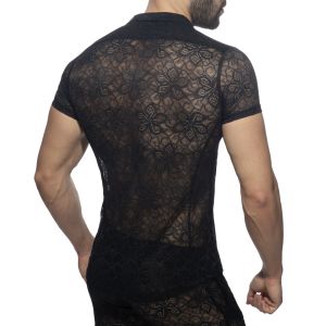 Addicted Flowery Lace Shirt AD1192 Black