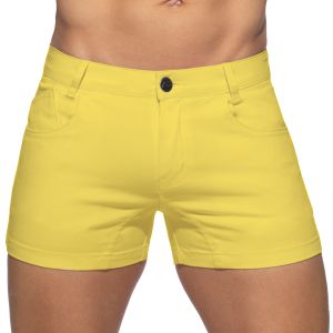 Addicted 5 Pockets Summer Shorts AD1195 Yellow