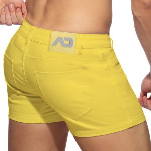Addicted 5 Pockets Summer Shorts AD1195 Yellow