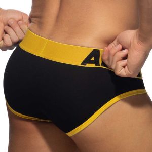 ADDICTED Open Fly Cotton Brief AD1202 Yellow