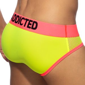 Addicted Neon Mesh Brief AD1218 Neon Yellow