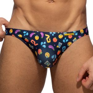 Addicted Emoji Bikini Brief AD1226 Navy