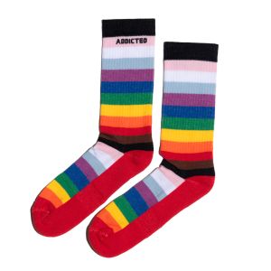 Addicted Inclusive Rainbow Socks AD1252 White