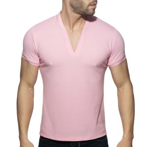 Addicted AD V-Neck Polo Shirt AD1258 Pink