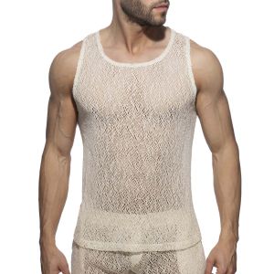 Addicted Eco Chique Knit Tank Top AD1266 Ivory