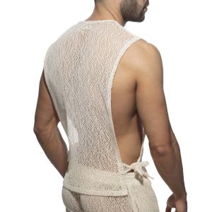 Addicted Eco Chique Drawstring Tank Top AD1268 Ivory