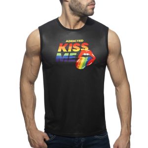 Addicted Kiss Me Tank Top AD1270 Black