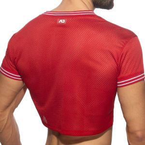 Addicted Slam V-Neck Crop Top AD1274 Red