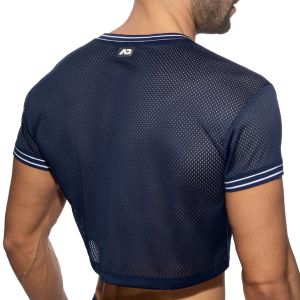 Addicted Slam V-Neck Crop Top AD1274 Navy