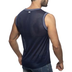 Addicted Slam V-Neck Sleeveless T-Shirt AD1281 Navy