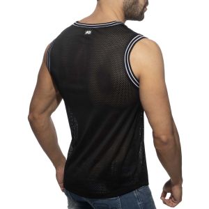 Addicted Slam V-Neck Sleeveless T-Shirt AD1281 Black