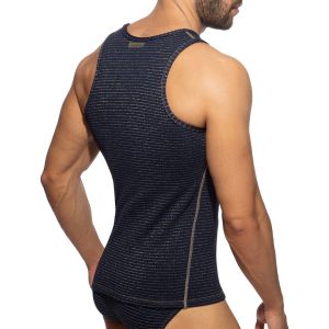 Addicted Reversible Regal Tank Top AD1299 Navy