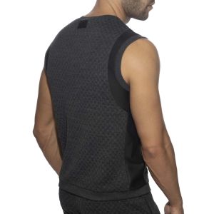 Addicted Gridlock Tank Top AD1333 Charcoal