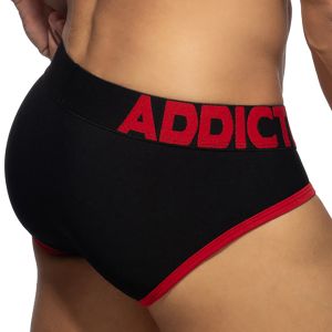 Addicted Tricolor Pique Brief AD1349 Black