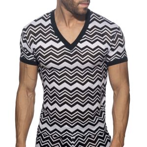 Addicted Isparta V-Neck T-Shirt AD1368 Black