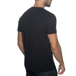 Addicted V-Neck T-Shirt AD1387 Black