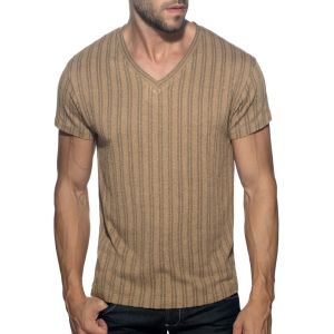 Addicted V-Neck T-Shirt AD1387 Brown