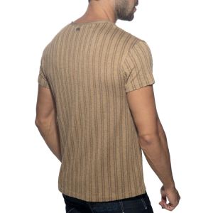 Addicted V-Neck T-Shirt AD1387 Brown
