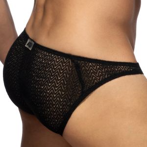 Addicted Chevron Bikini Brief AD1459 Black
