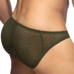 Addicted Chevron Bikini Brief AD1459 Khaky