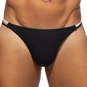 Addicted Sexy Rib Thong AD1464 Black