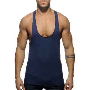 Addicted Tank Back Printed AD340 Navy