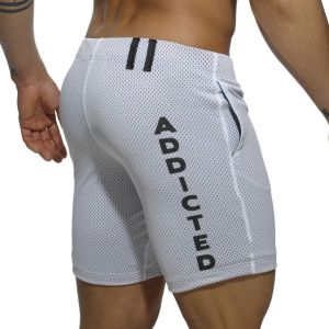 Addicted Loop-Mesh Knee Pant AD357 White