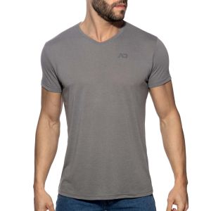 Addicted Basic V-Neck T-Shirt AD423 Heather Grey
