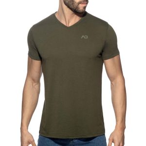 Addicted Basic V-Neck T-Shirt AD423 Khaky