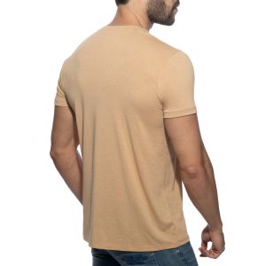 Addicted Basic V-Neck T-Shirt AD423 Beige