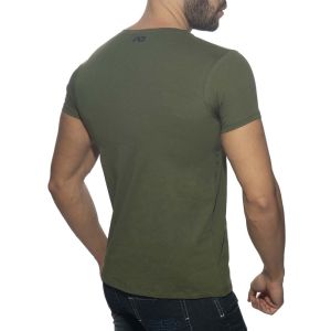 Addicted Bear Round Neck T-Shirt AD424 Khaky