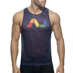 Addicted AD Rainbow Tank Top AD542 Navy