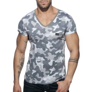 Addicted Washed Camo T-Shirt AD800 Grey