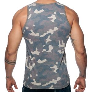 Addicted Washed Camo Tank Top AD801 Camouflage